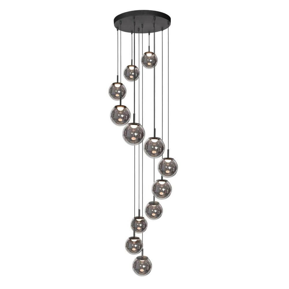 Vide hanglamp Bollique zwart 12-lichts Steinhauer 8712746177930
