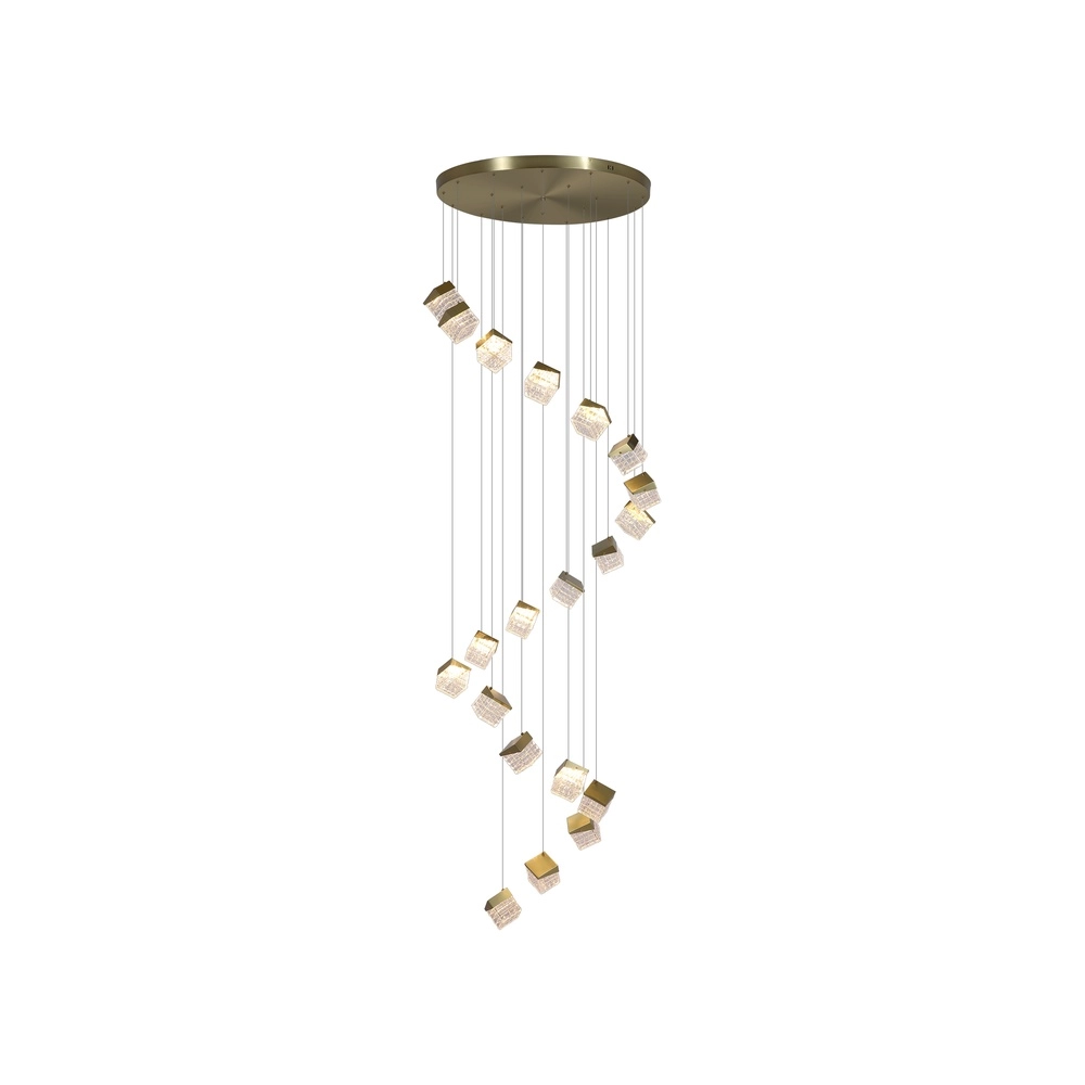 Design vide lamp Cuboid 20-lichts goud