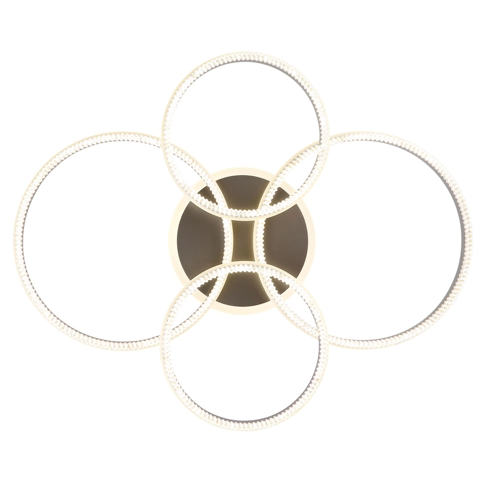 Plafondlamp Francine gunmetal 4 ringen Globo 9007371592630