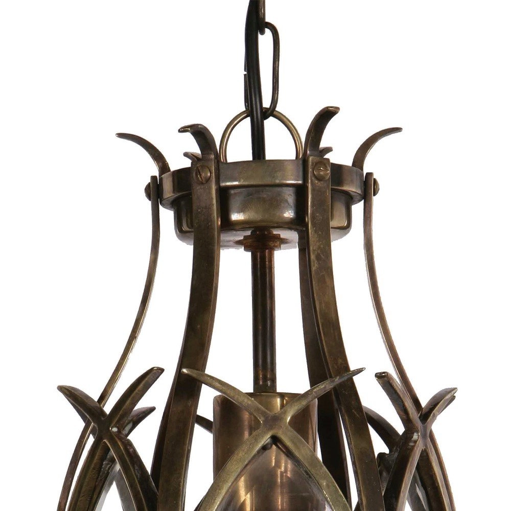 Antieke hanglamp Gothic 1-lichts - gepoetst goud (PBUL) Limehouse