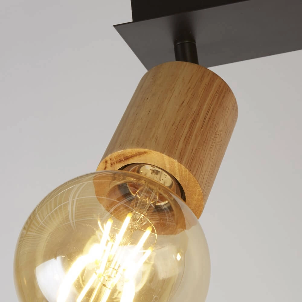 Houten plafondlamp Spinny 2-lichts Searchlight 5053423228181