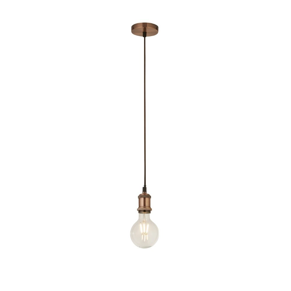 Hanglamp Suspi roodkoper met zwart Searchlight 5053423140780