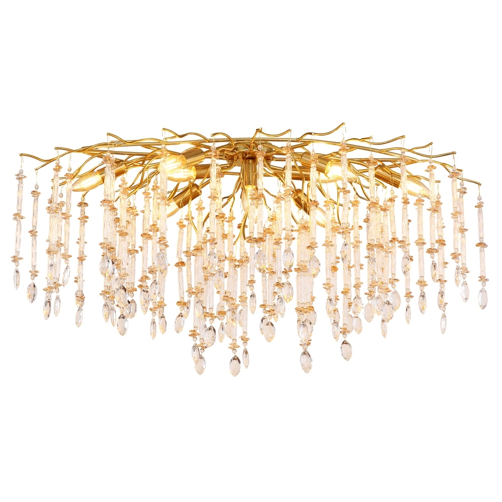 Plafondlamp Gloria 100cm goud Globo 9007371575985