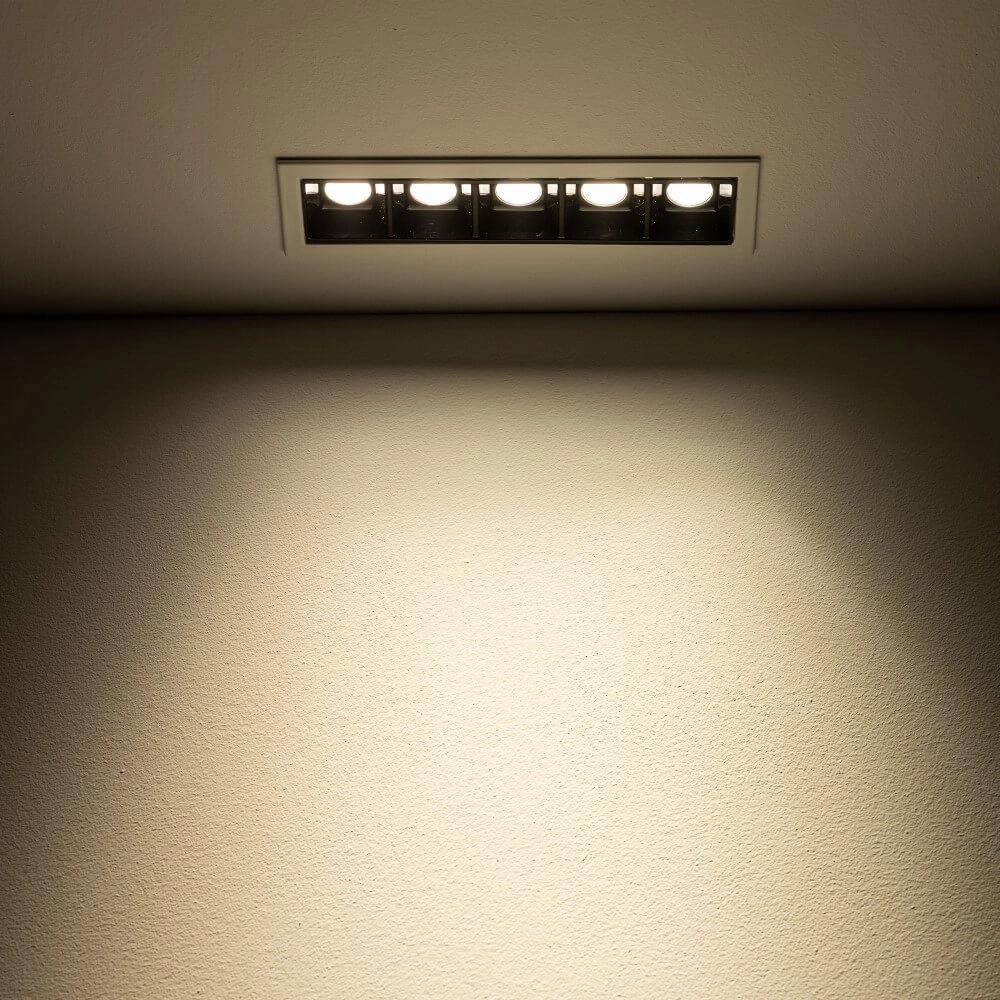 Witte inbouwspot Midi Led 5x1 leds - 3000K Lyora 5903139100427