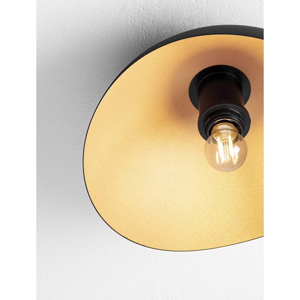 Plafondlamp Opsi zwart met goud Ø 30cm Lyora 5212017458056