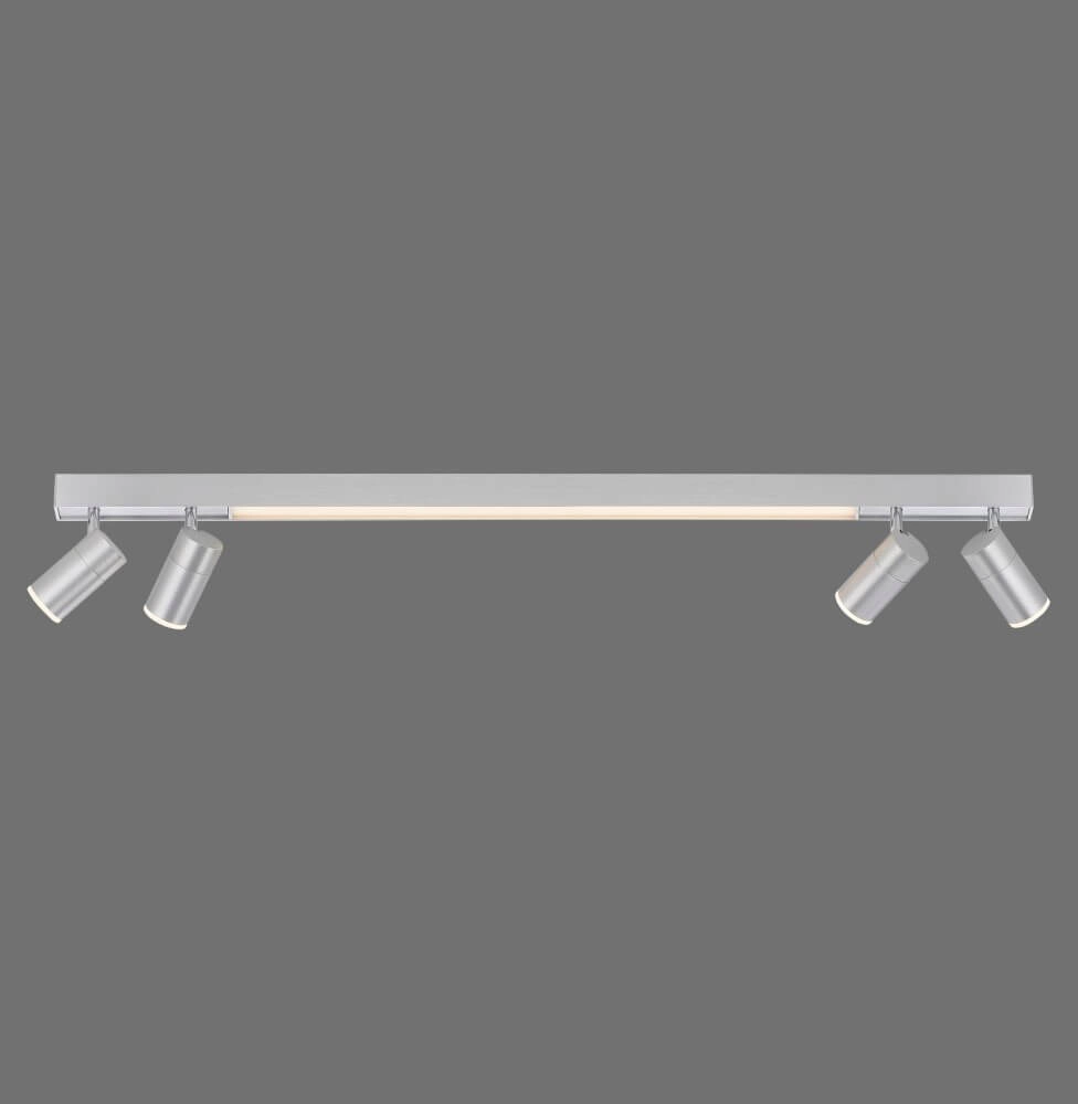 Strakke plafondlamp Pure Lines Spot aluminium Paul Neuhaus 4012248366370