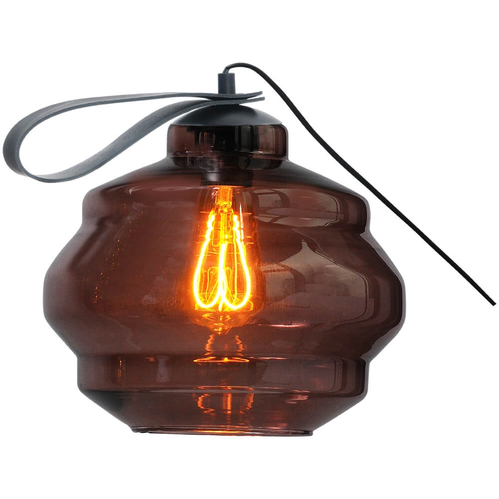 Tafellamp Porto Carry met Ball red glas