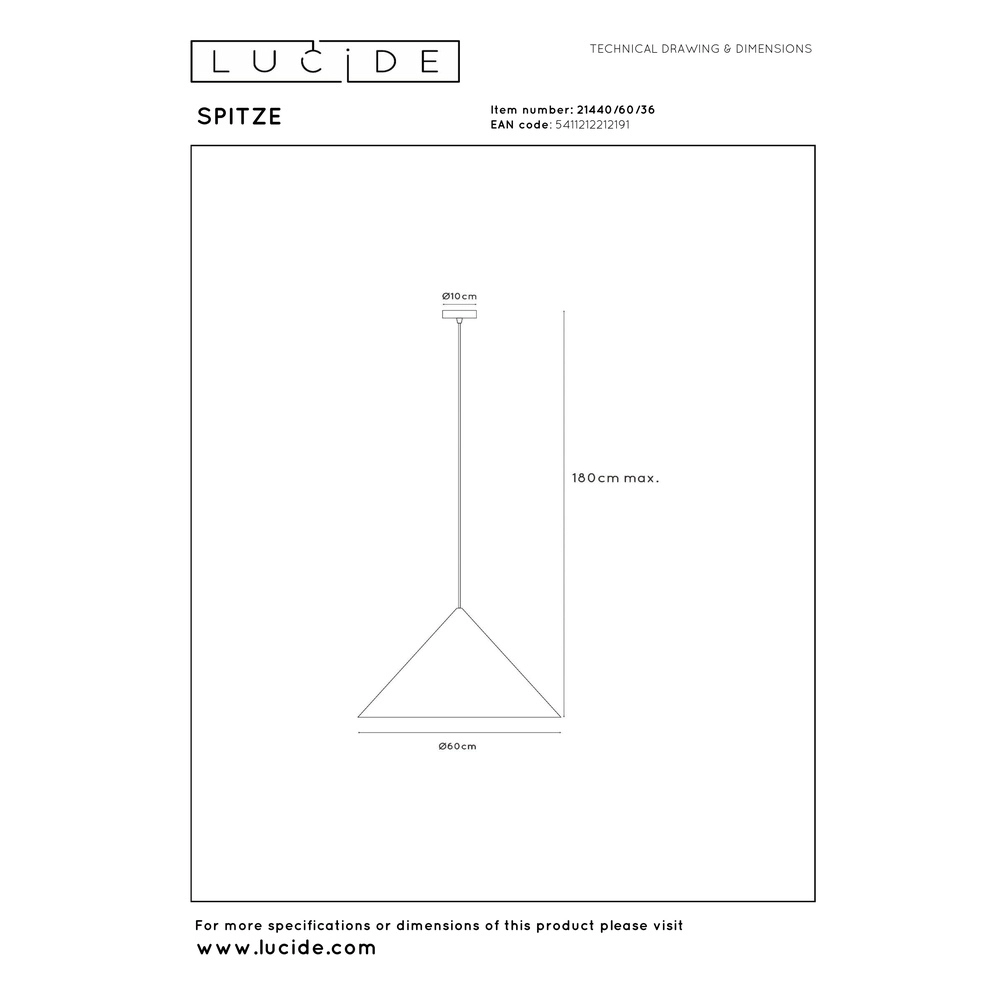 Hanglamp design Spitze grijs Lucide Vibes 5411212212191