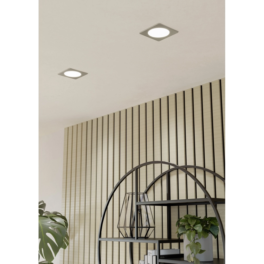 Inbouw lamp Fueva 6 vierkant - rvs - 11,9x11,9cm Eglo 9008606330874