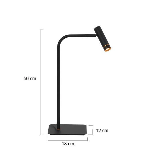 Tafellamp Lumo zwart Steinhauer 8712746184624