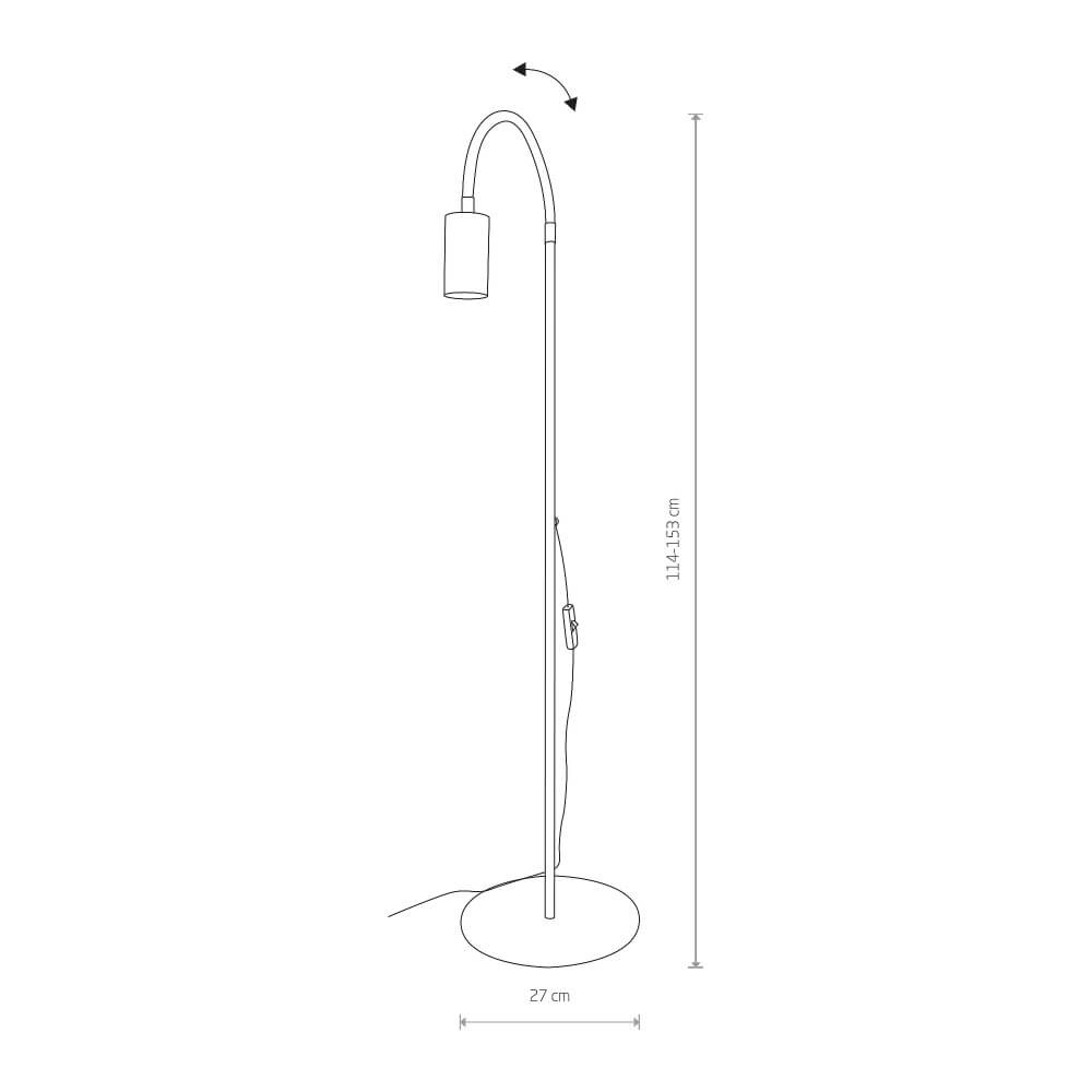 Flexibele leeslamp Eye Flex zwart Lyora 5903139893596