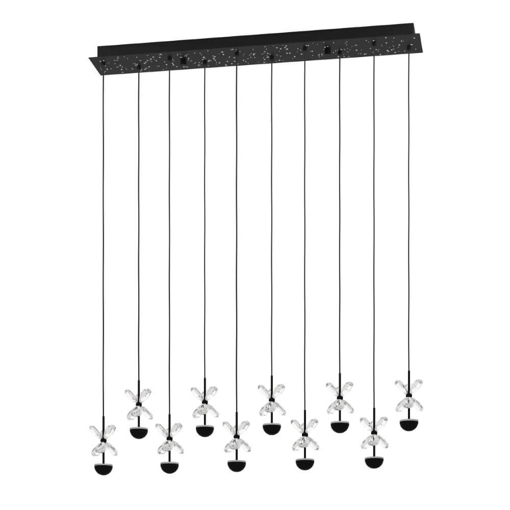 Zwarte hanglamp Pianopoli 2 87cm x 12cm