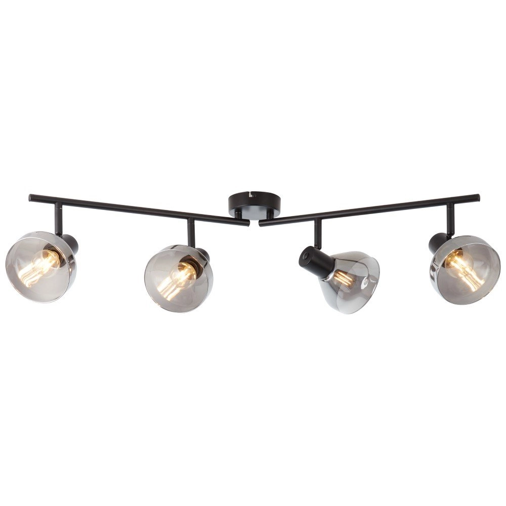 Design plafondlamp Reflekt 4-lichts zwart Brilliant 4004353351730