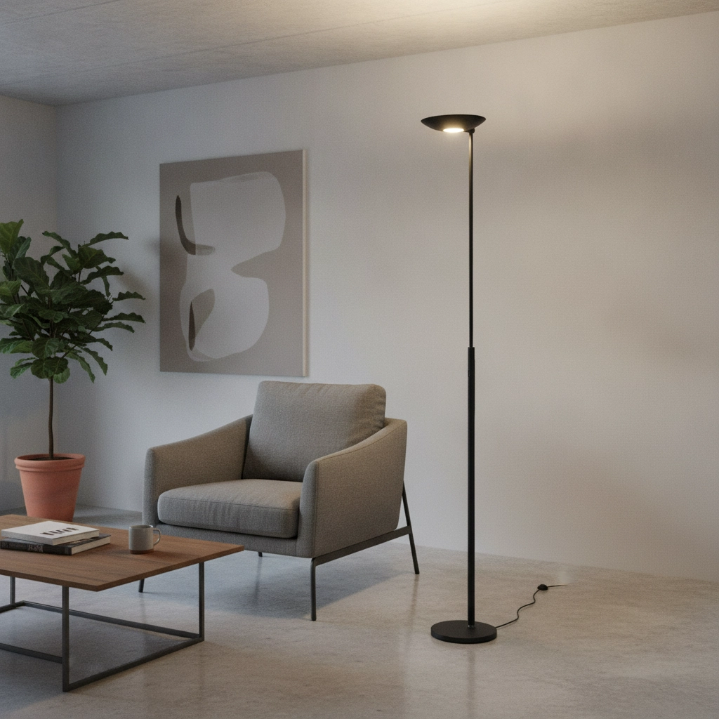 Klassieke vloerlamp Geneva zwart Ø 23cm