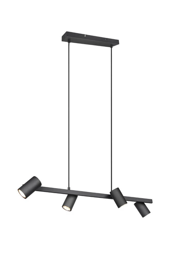 Hanglamp Marley 4x GU10 Zwart