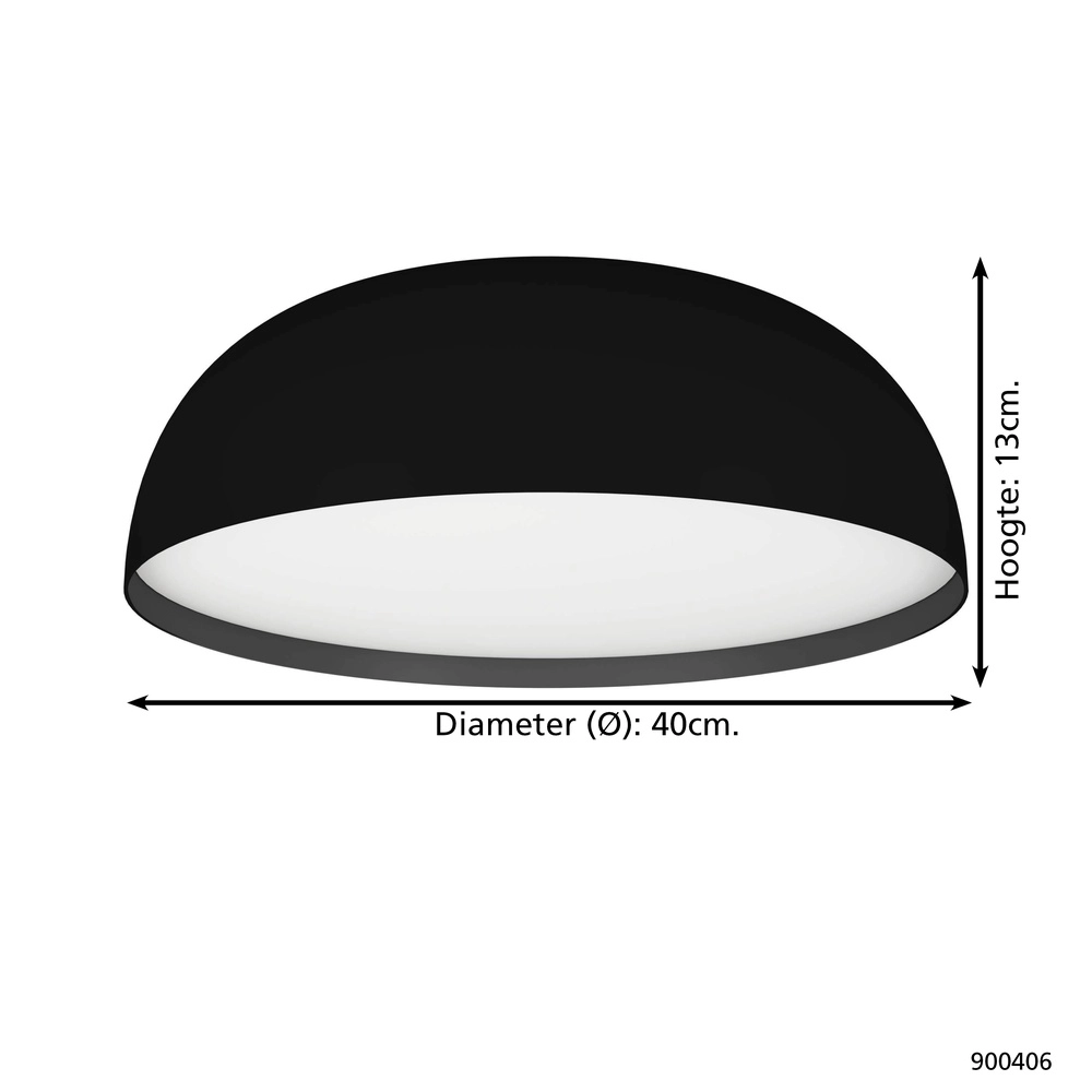 Zigbee plafondlamp Tollos-Z Ø 40cm - zwart Eglo 9008606243792