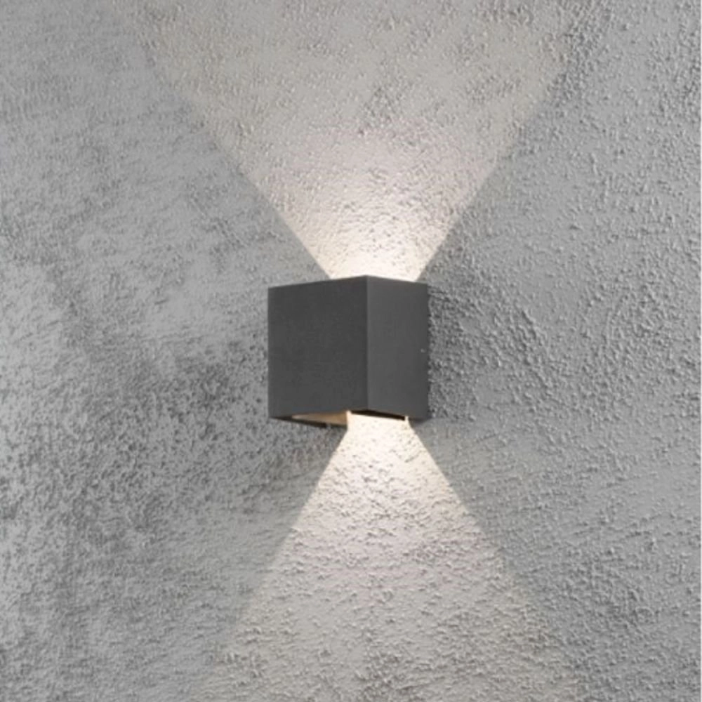 Led buitenlamp Cremona Up - Down 2x3w - 3000K 13,5cm antraciet KonstSmide 7318307959376