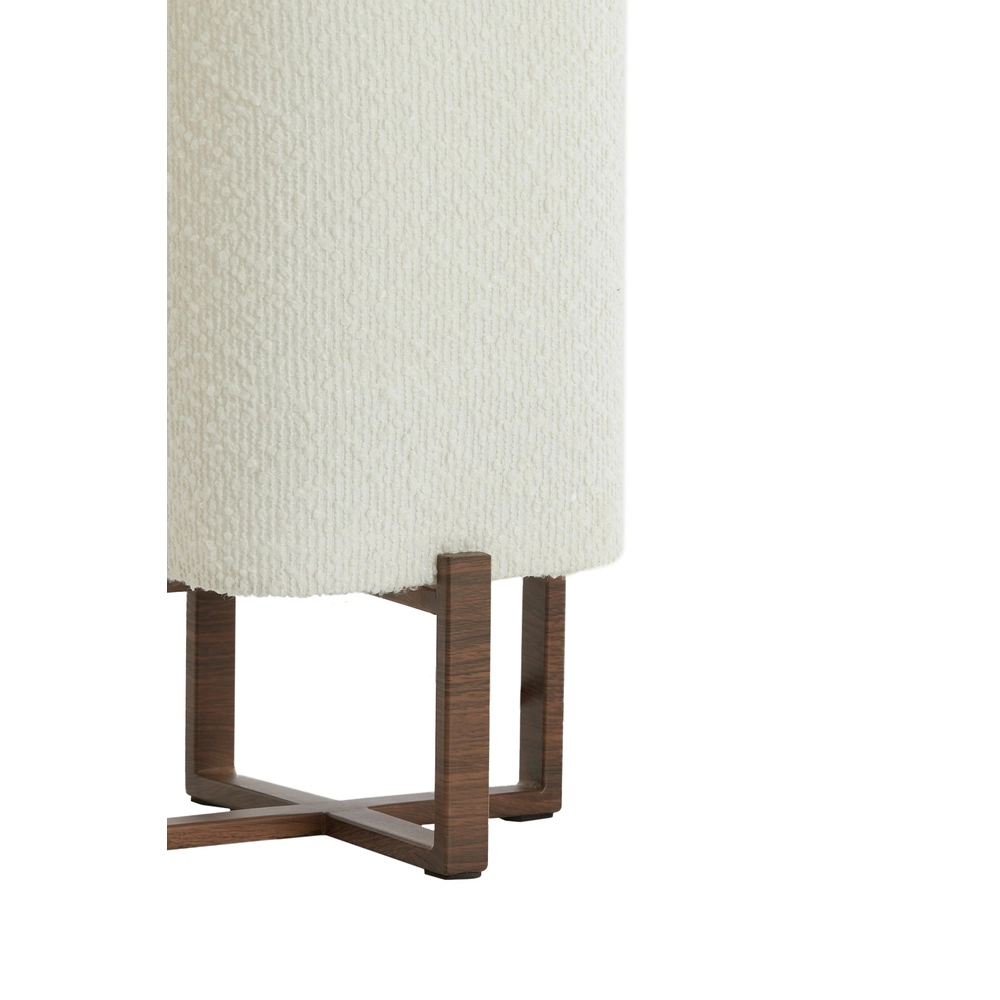 Tafellamp Wyn 39cm - crème touw met walnoot look Light & Living 8717807792534