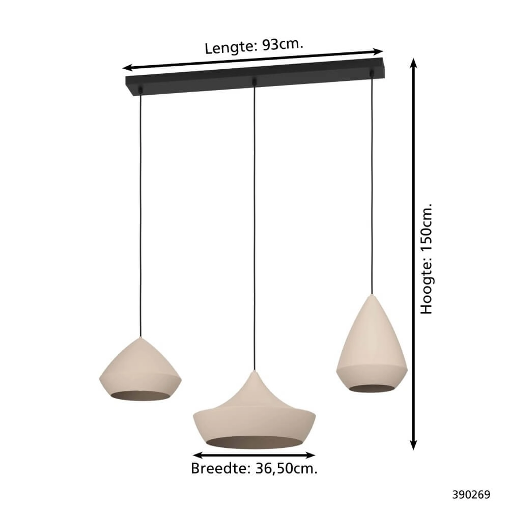 Design hanglamp Torremolinos 3-lichts Stars of Light 9008606271375