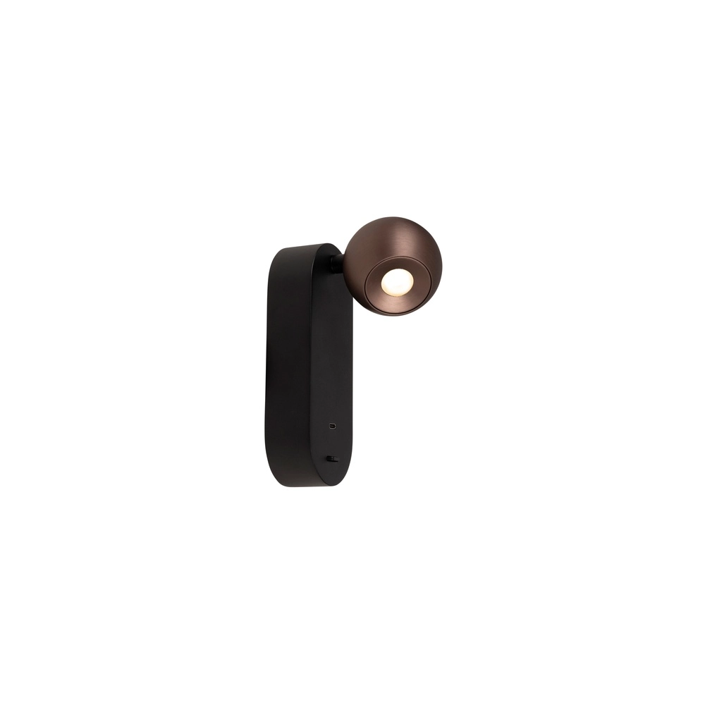 Wandlamp bol Montana design koffie bruin
