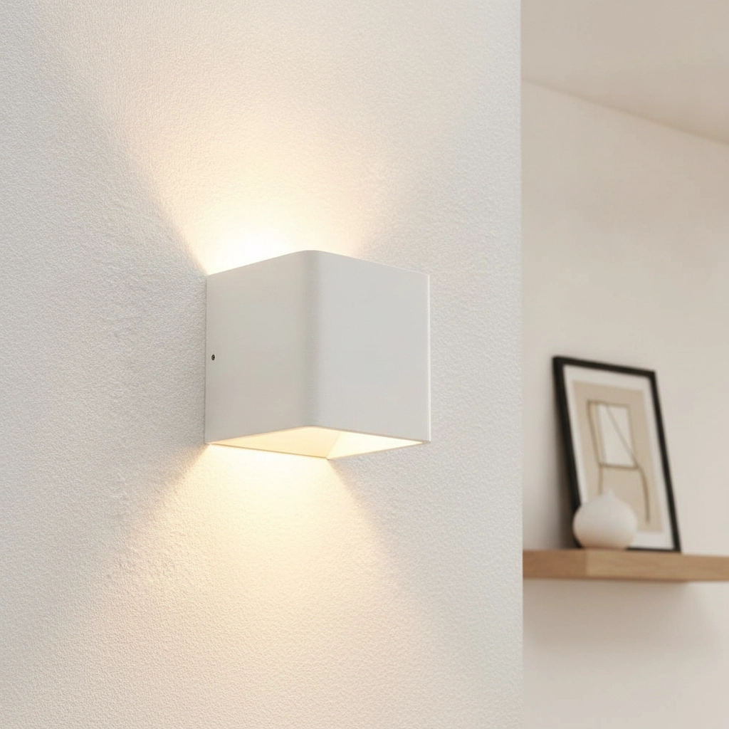 Led up- & downlighter Fulda 6w - 2700K - 10cm wit