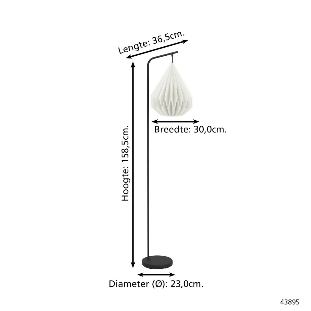 Vloerlamp Minting met witte kap Eglo 9002759438951
