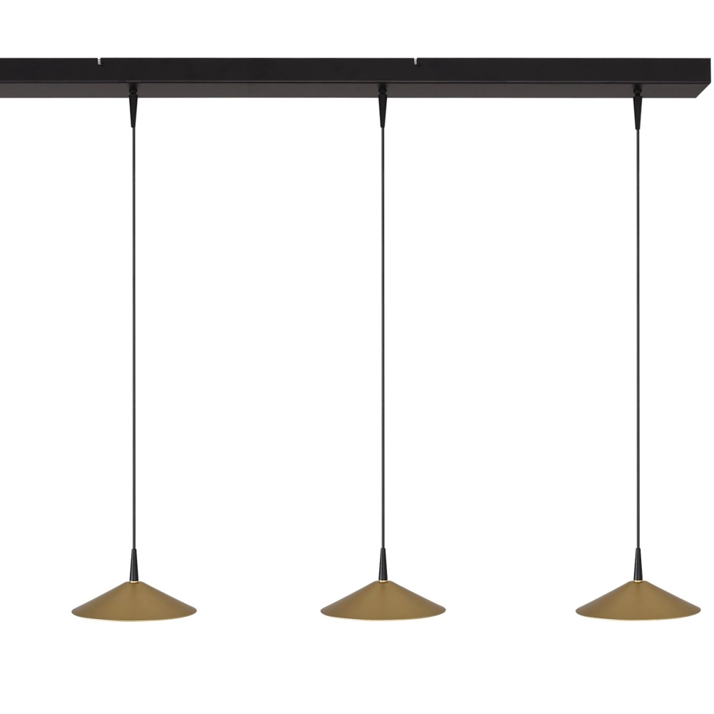 4-lichts hanglamp Ceppo zwart met goud Ø 18cm Masterlight 8718121352046