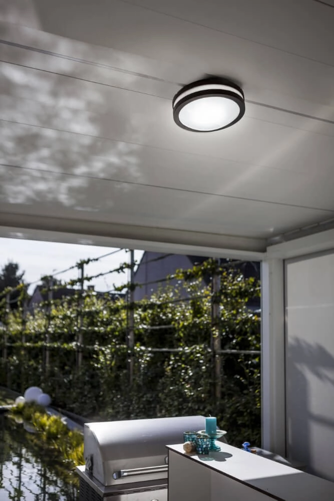 Ronde wandlamp Titan antraciet Lutec 4250294306944