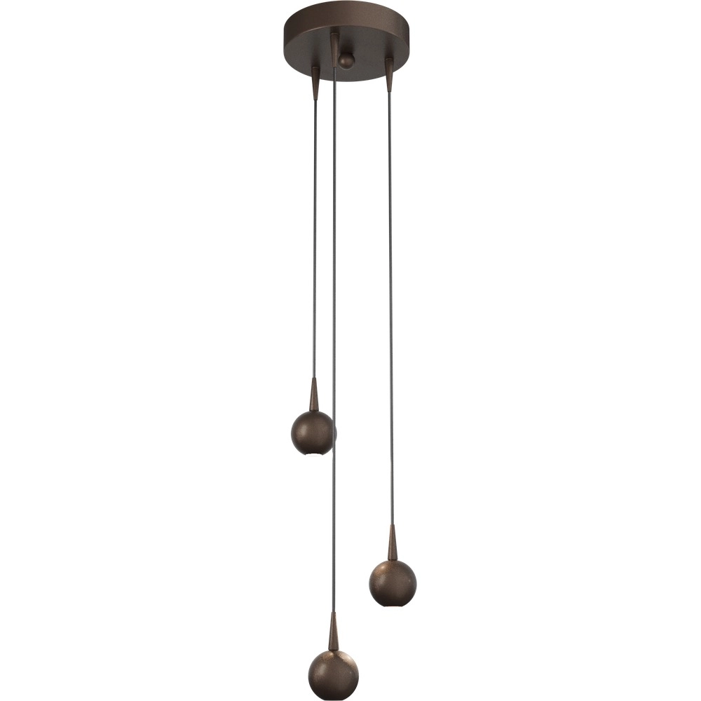 3-lichts hanglamp Talana cacao bruin Ø 17cm DTW