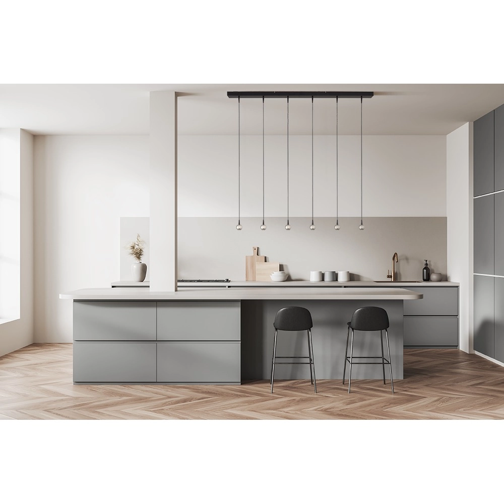 6-lichts hanglamp Talana zwart met nikkel Ø6cm DTW Masterlight 8718121352220