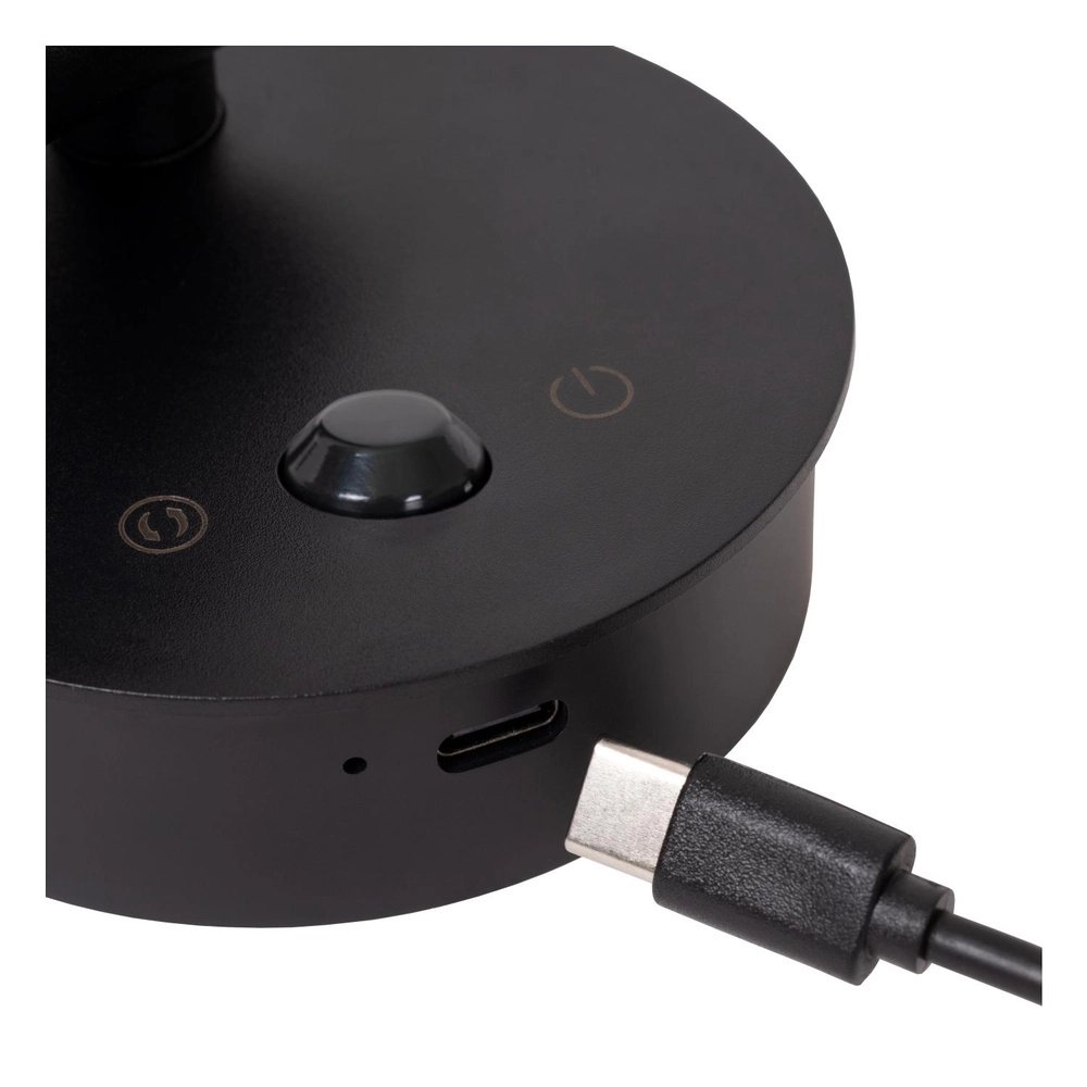 Oplaadbare wandlamp met sensor Toni magnetisch zwart Lucide 5411212290571