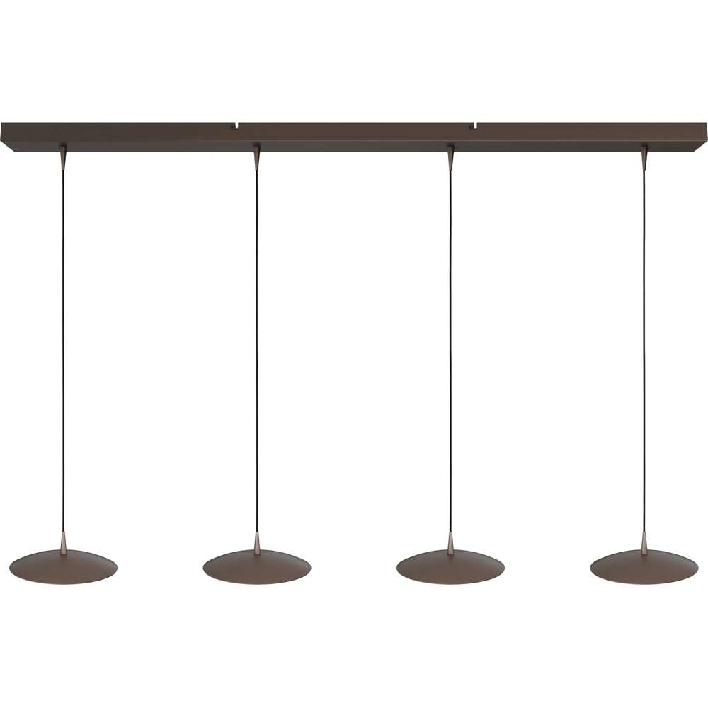 4-lichts hanglamp Scala 130cm cacao bruin Ø 20cm