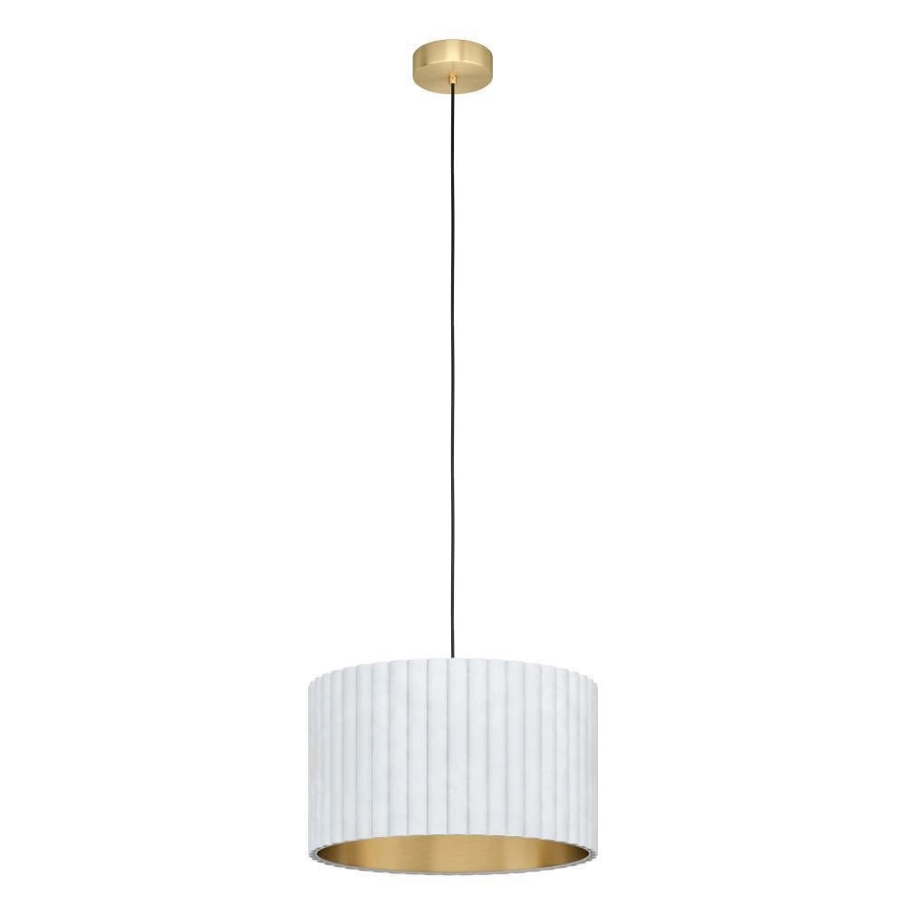 Hanglamp met kap Tamaresco wit met goud