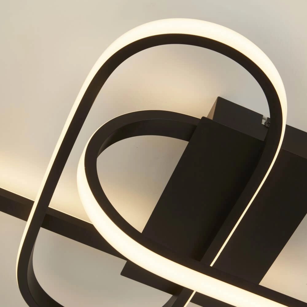 Strakke zwarte plafondlamp Clip Searchlight 5053423227405