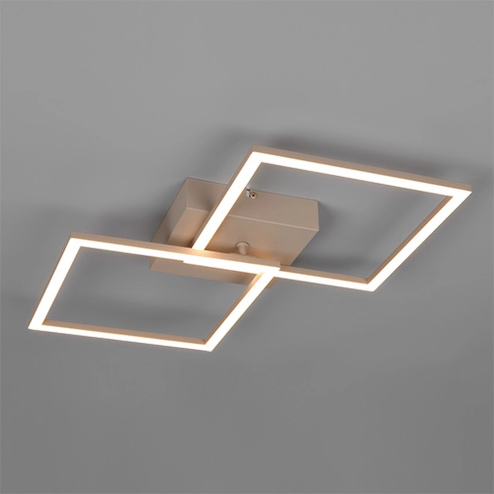 Moderne plafondlamp Trail 60cm zand bruin Trio 4017807713572