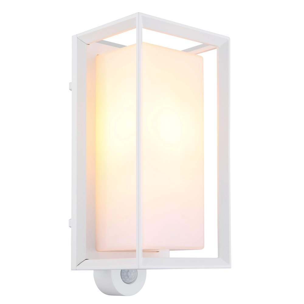 Buiten wandlamp Logana wit met sensor