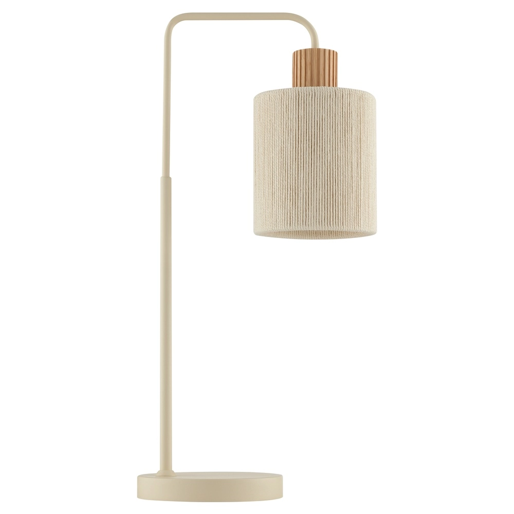 Tafellamp Arlo zand bruin met hout Brilliant 4004353477065