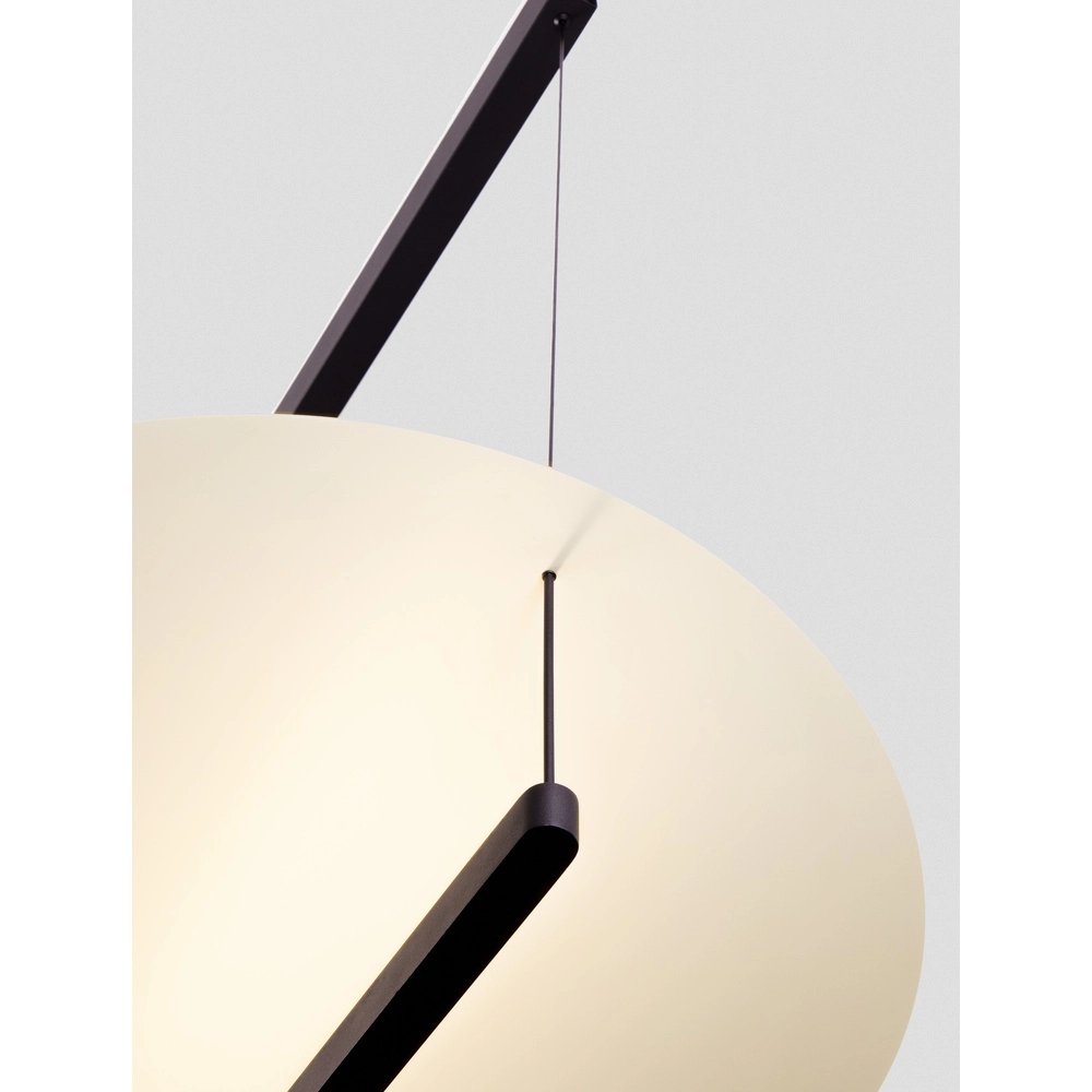 Design hanglamp Diona Ø 80cm zwart met wit Lyora 5212017451446