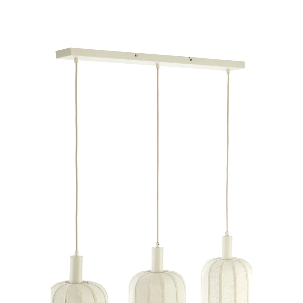 3L eettafel hanglamp Tufia linnen crème Light & Living 8717807816735