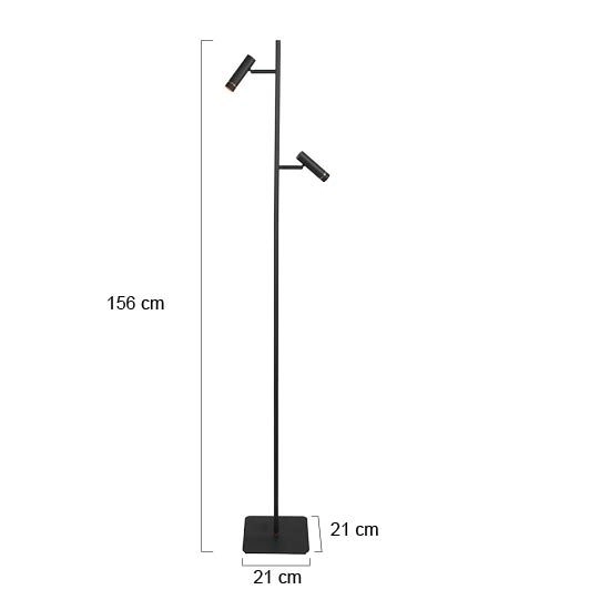 Vloerlamp 2-lichts Lumo zwart Steinhauer 8712746184686