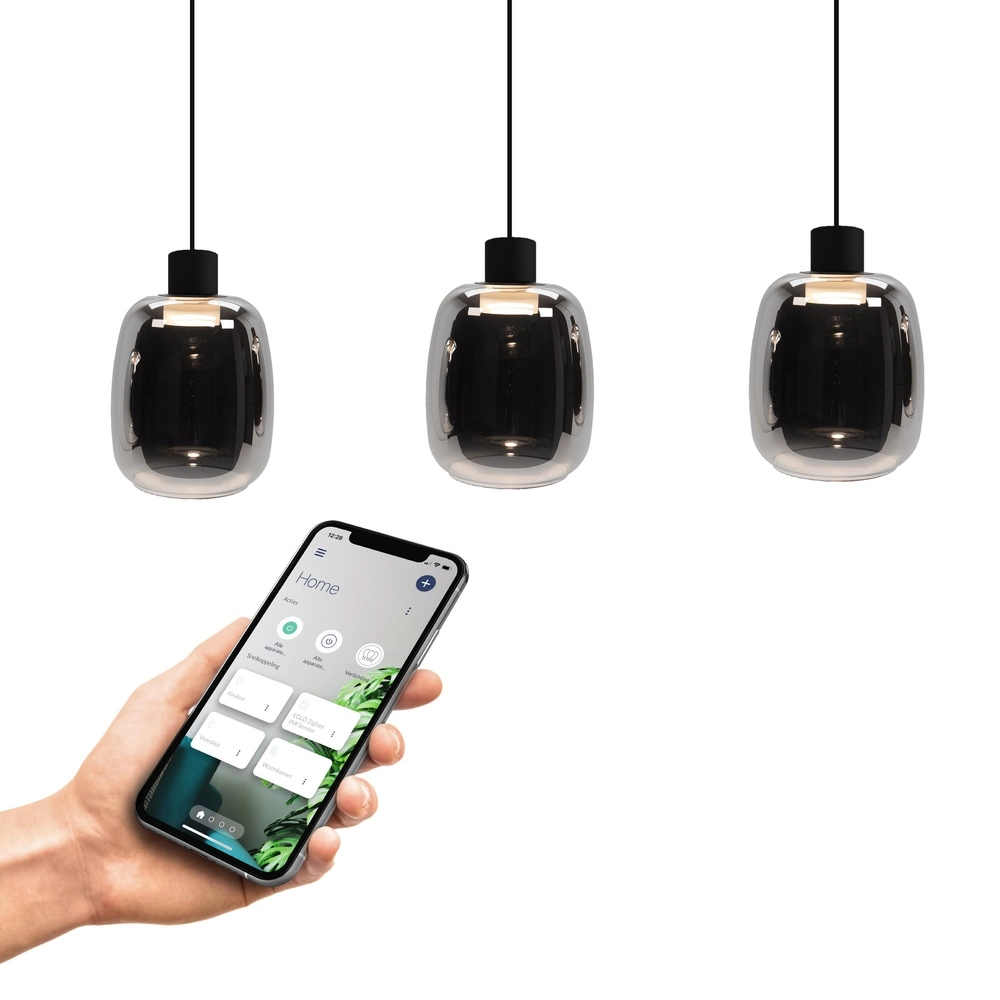 Smoke hanglamp Molochio-Z 3x led - Zigbee