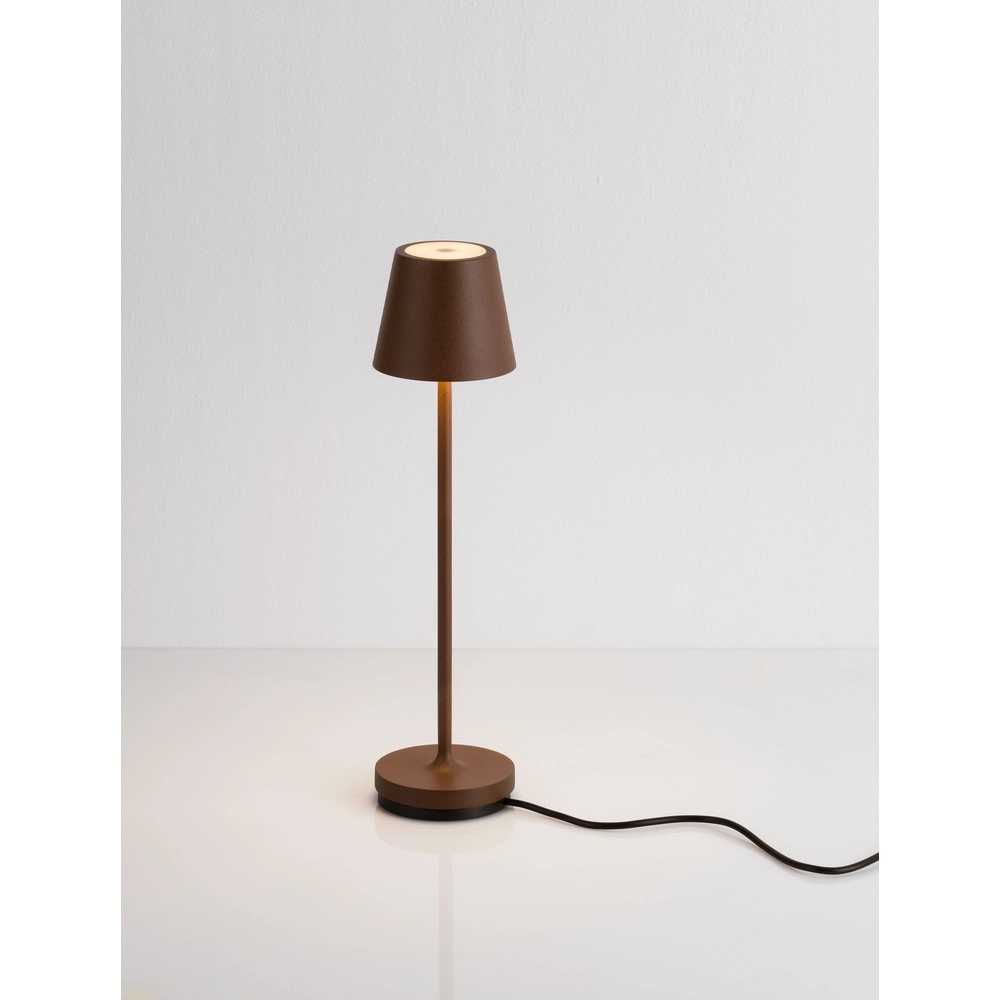 Tafellamp Petit roestbruin oplaadbaar Lyora 5212017450784