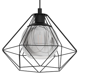 Hanglamp Vernham met smoke glas Eglo 9002759434830