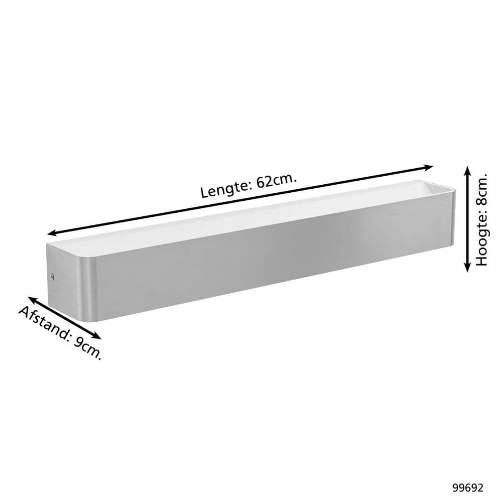 Lange wandspot Sania 5 RVS Eglo 9002759996925