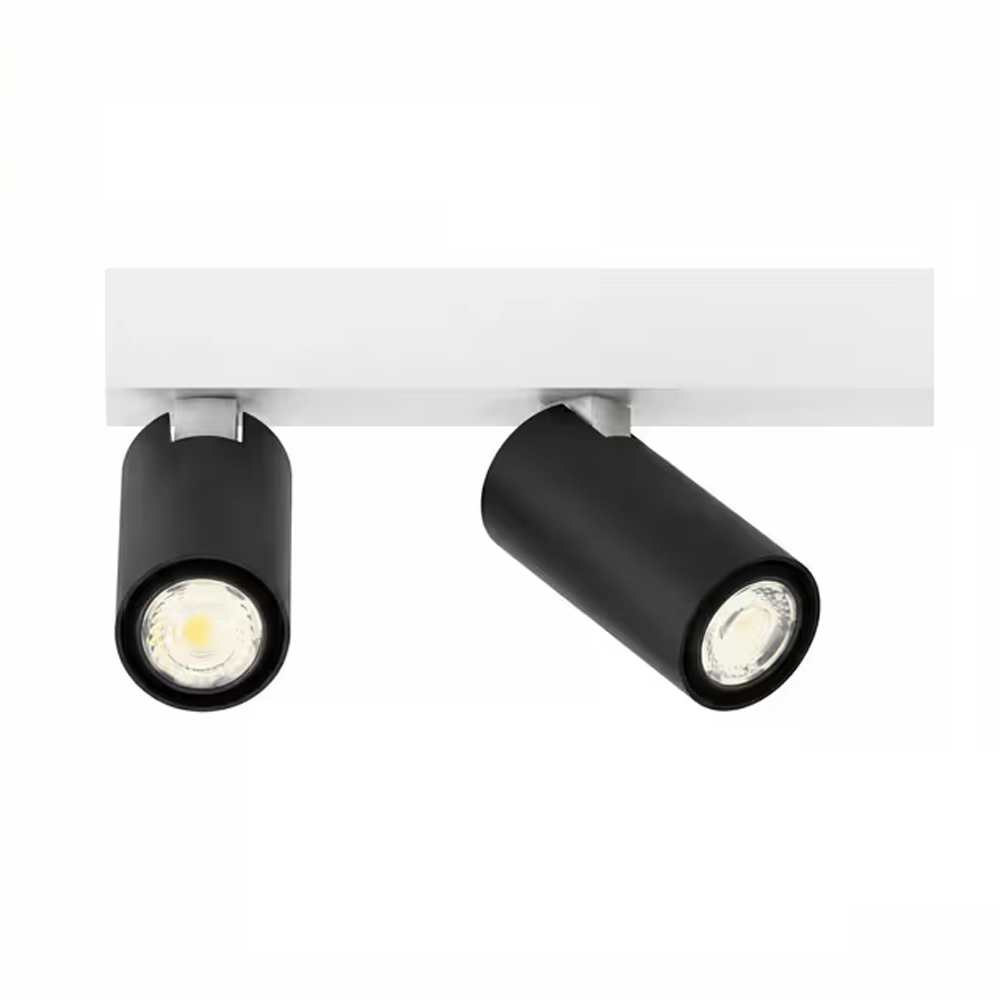 2-lichts opbouwspot Tevo Mini wit met zwart