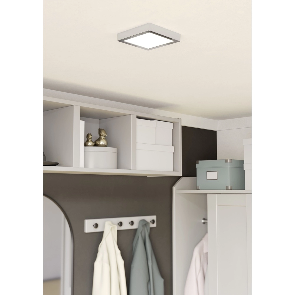 Chrome plafondlamp Fueva 6 led - 15x15 cm Eglo 9008606331086