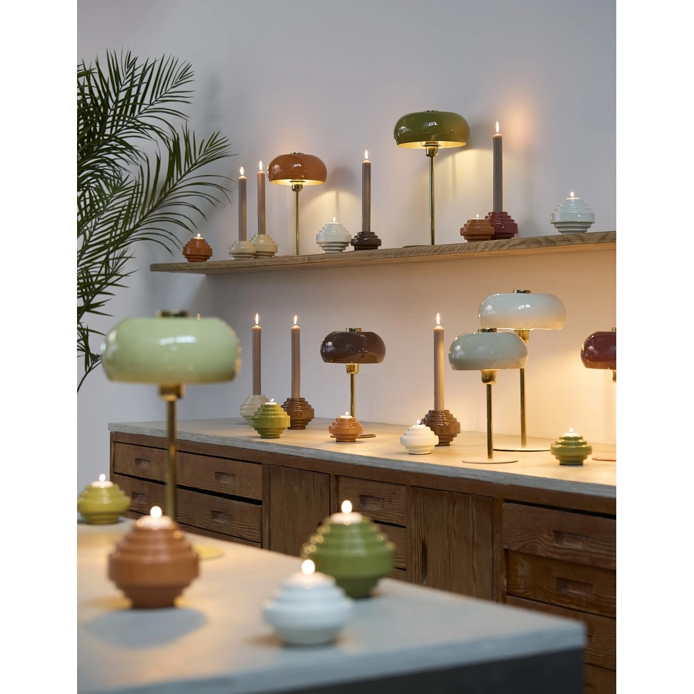 Tafellamp Surin Ø 22cm - glans grijs met goud Light & Living 8717807740924