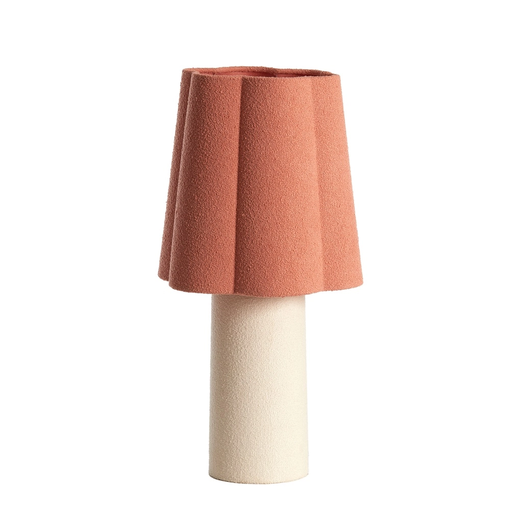 Schemerlamp Musaby organische vorm - wit en roze