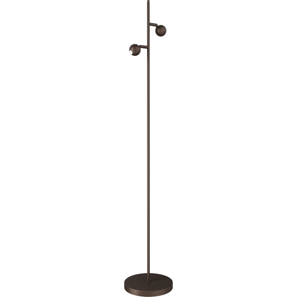 2-lichts vloerlamp Talana cacao bruin