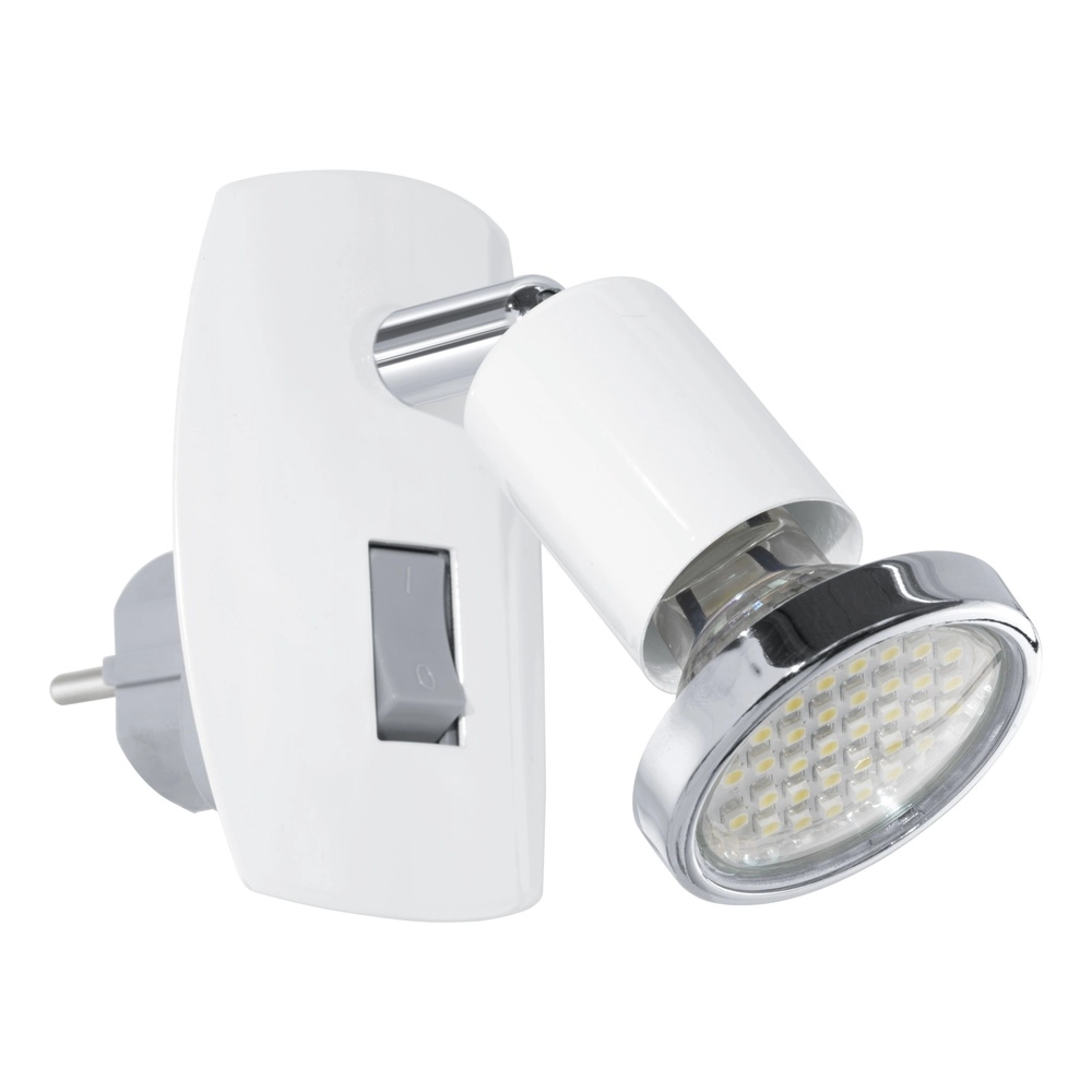 Witte stekkerspot Mini 4 met schakelaar